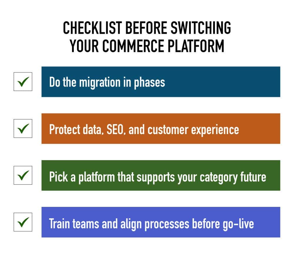 checklist before switching your commerce platfrom